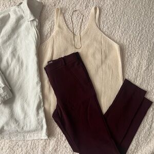 Women's Burgundy Pants